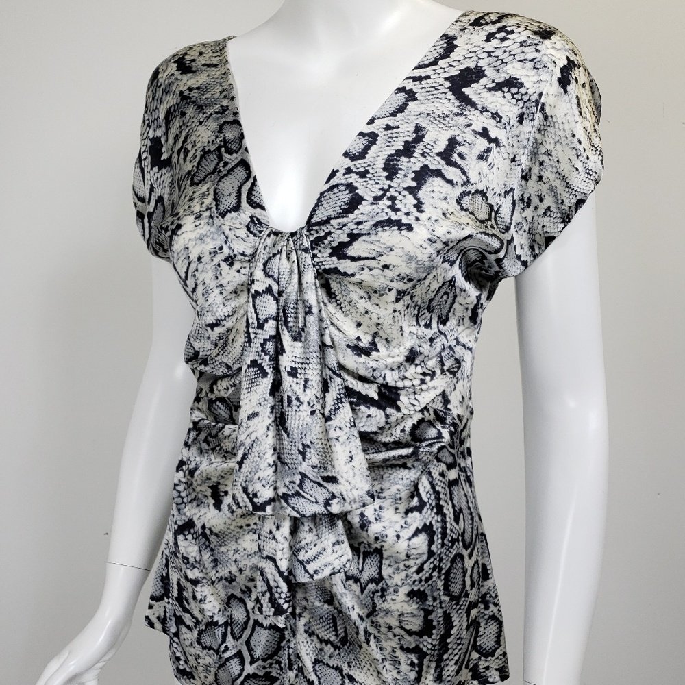 Karen Kane snake print silk top